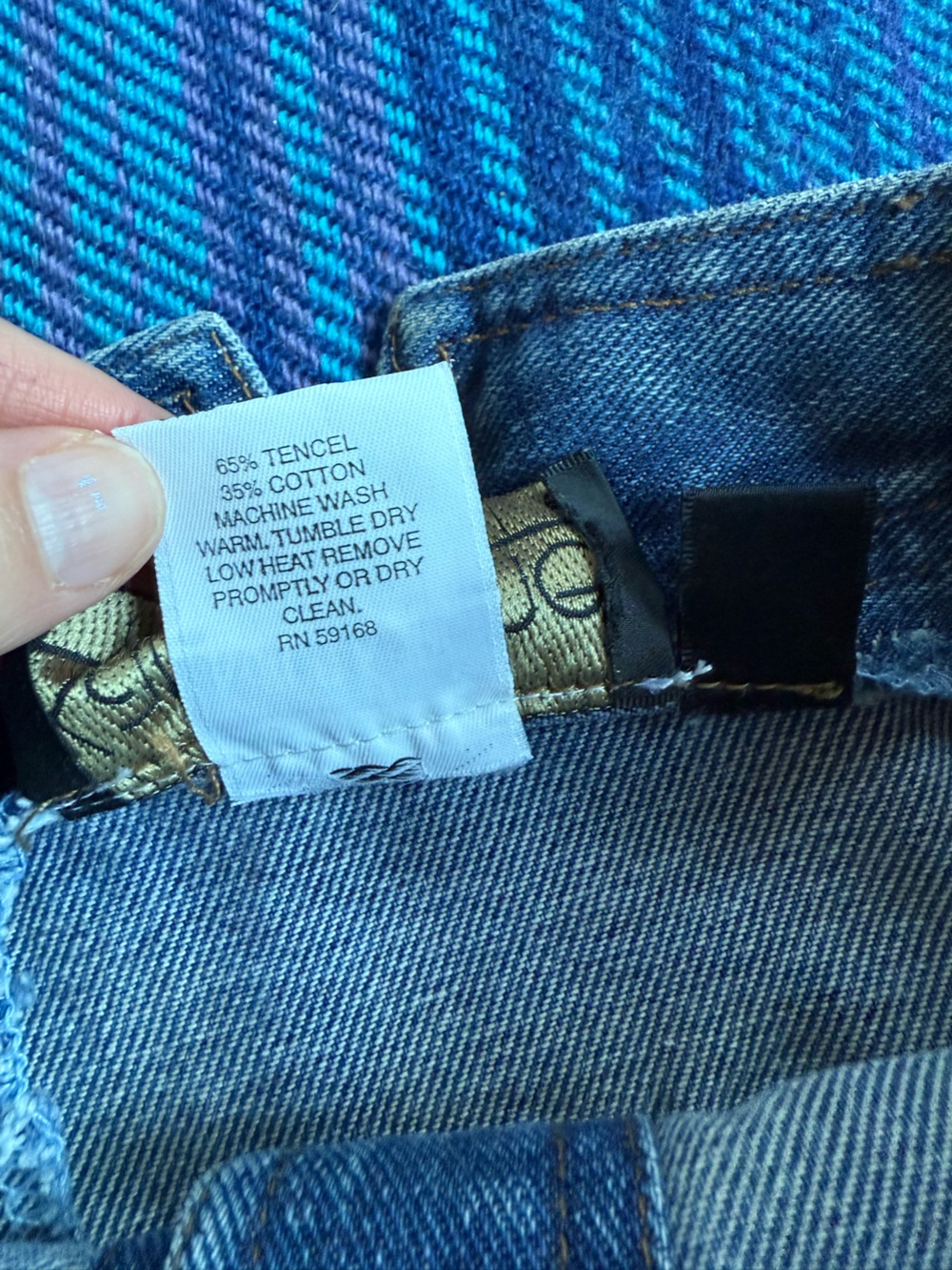 Vintage Karen Kane Button-Front Denim Maxi Skirt - Blue - Picture 4 of 11